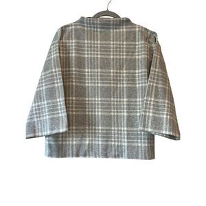 Banana Republic Plaid Mock Neck Top Small